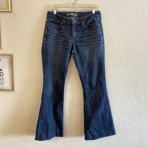 Express Dark Wash Flare Jeans Size 4